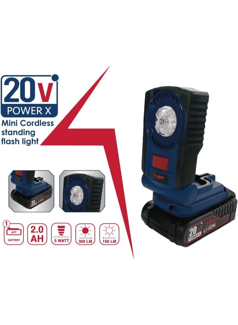 Apt Cordless Light - 20V 2.0AH  5.0 Watt -1 Battery Model APT DW3000052 - Image 2